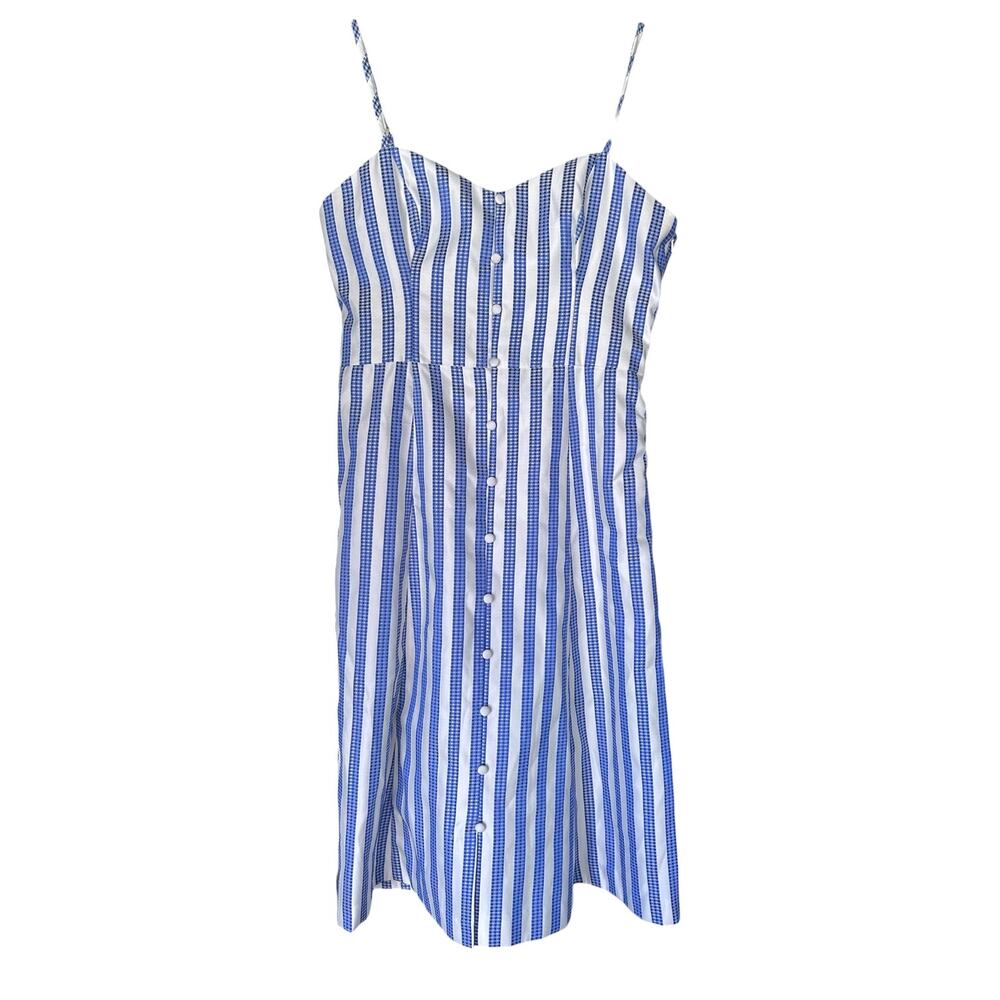 Anthropologie Blue and White Striped Midi Dress - Picture 2 of 8